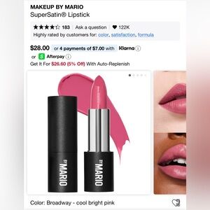 MAKEUP BY MARIO SUPERSATIN LIPSTICK - Color: Broadway